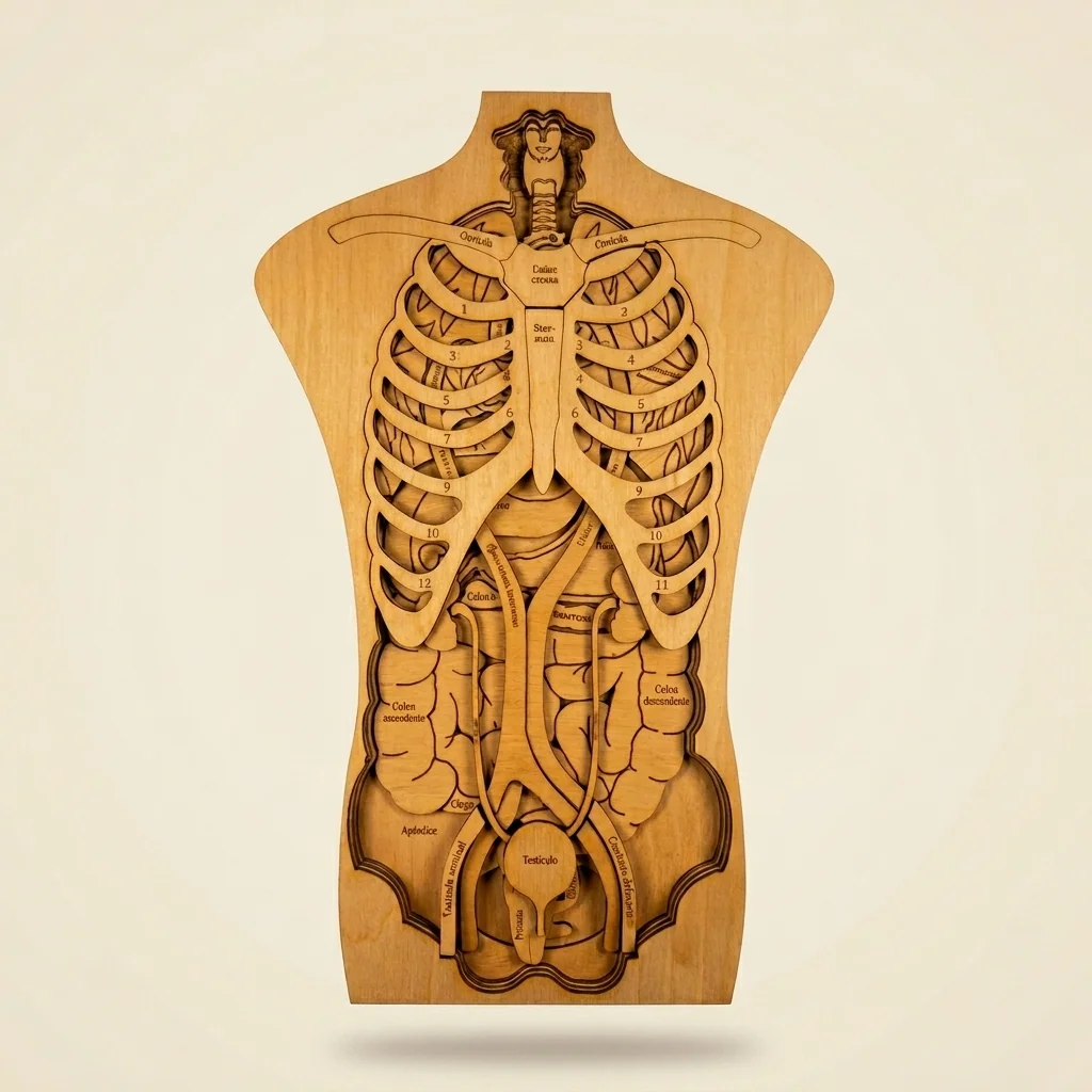 Rompecabezas anatomía cuerpo humano educativo