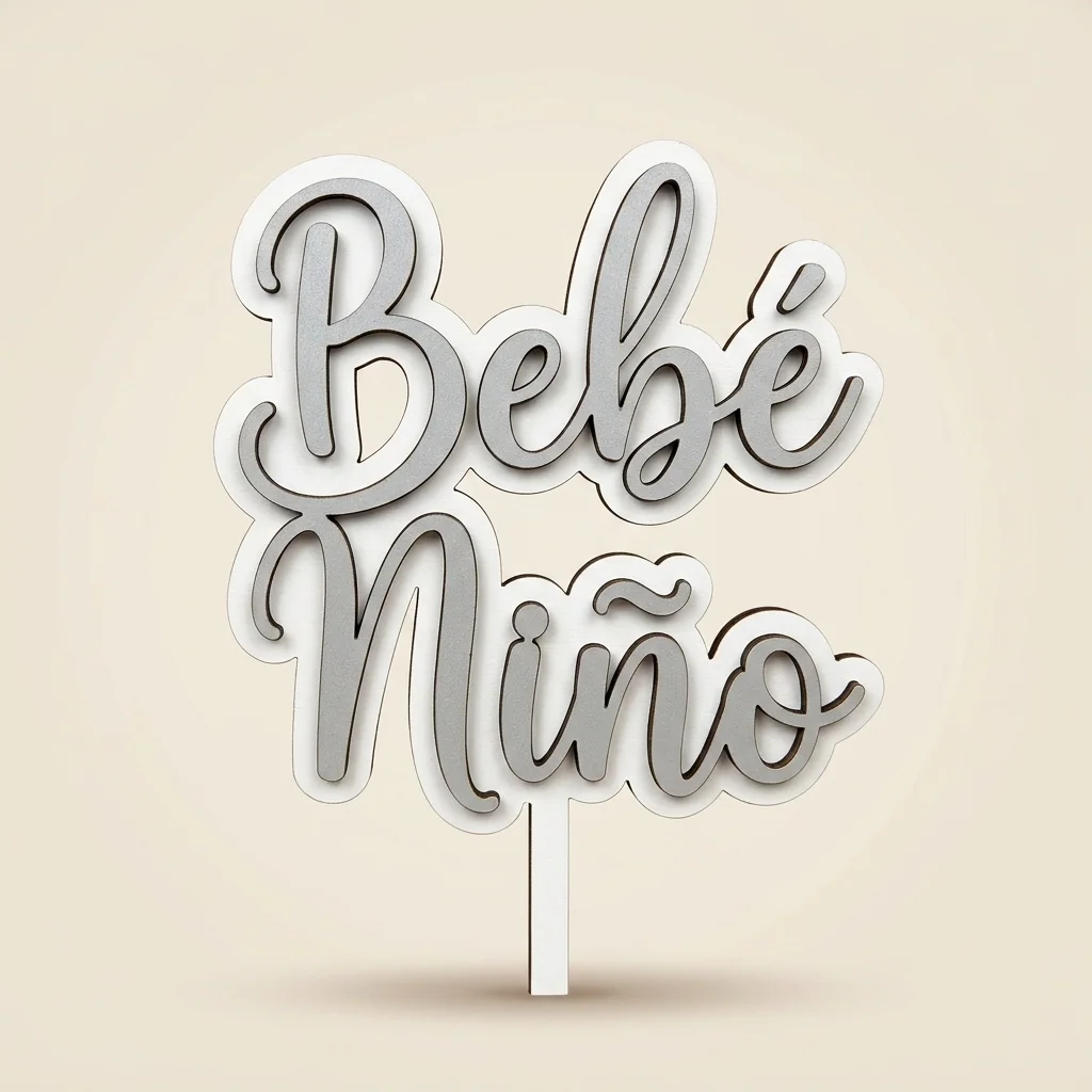 Topper "Bebé Niño" para baby shower y bautizo