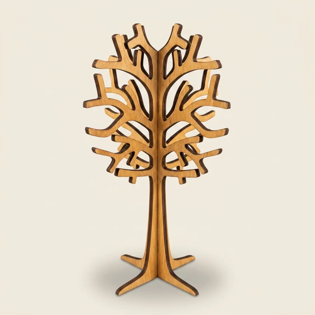 Árbol porta-joyas en madera